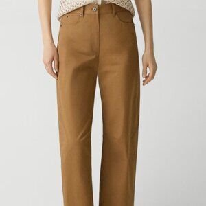 NWT Theory Cropped Barrel Pant in Cotton Twill, Size 6